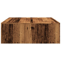 Produktbild för Soffbord åldrat trä 100x100x35 cm konstruerat trä