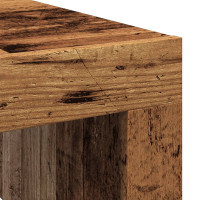 Produktbild för Soffbord åldrat trä 100x100x35 cm konstruerat trä