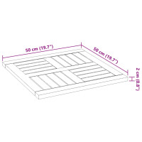 Produktbild för Bordsskiva 50x50x2 cm fyrkantig massiv akacia