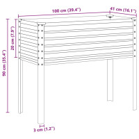 Produktbild för Odlingslåda 100x41x90 cm väderbeständigt stål