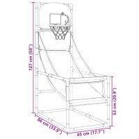 Produktbild för Basketboll arkadspel med boll och pump 45x86x127 cm