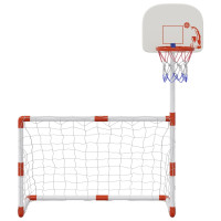 Produktbild för Fotbolls- och basketset för barn med bollar 98x50x70 cm