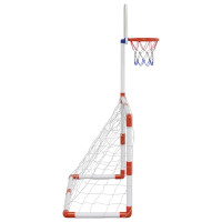 Produktbild för Fotbolls- och basketset för barn med bollar 98x50x70 cm