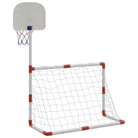 Produktbild för Fotbolls- och basketset för barn med bollar 98x50x70 cm