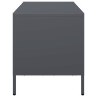 Produktbild för Tv-bänk antracit 101,5x39x43,5 cm kallvalsat stål