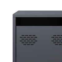 Produktbild för Tv-bänk antracit 101,5x39x43,5 cm kallvalsat stål