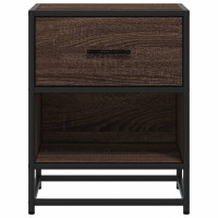 Produktbild för Sängbord 2 st brun ek 40x31x50 cm konstruerat trä