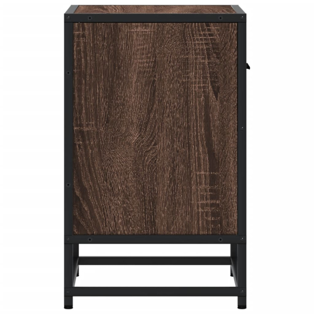 Produktbild för Sängbord 2 st brun ek 40x31x50 cm konstruerat trä
