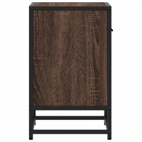 Produktbild för Sängbord 2 st brun ek 40x31x50 cm konstruerat trä