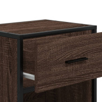 Produktbild för Sängbord 2 st brun ek 40x31x50 cm konstruerat trä