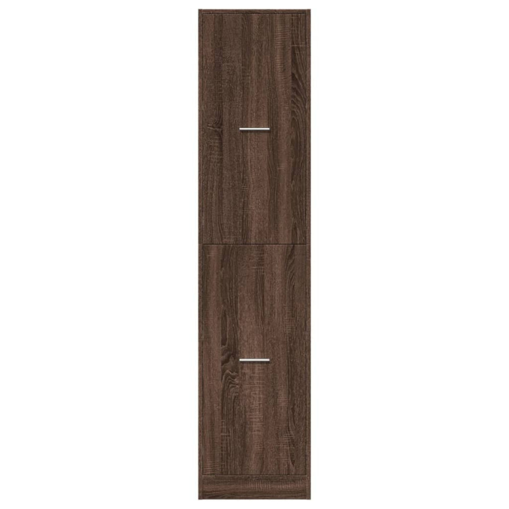 Produktbild för Apoteksskåp brun ek 40x41x174,5 cm konstruerat trä