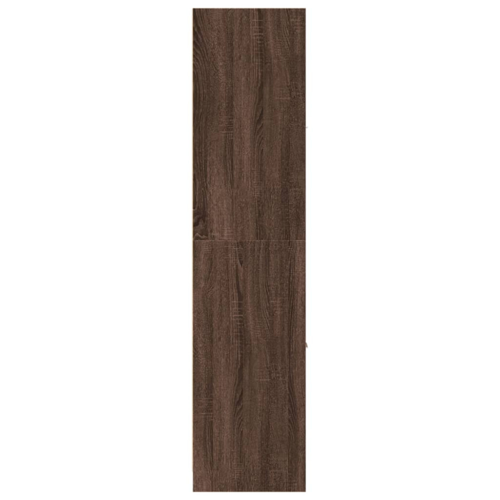 Produktbild för Apoteksskåp brun ek 40x41x174,5 cm konstruerat trä
