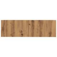 Produktbild för Väggmonterad tv-bänk 2 st ek 100x30x30 cm