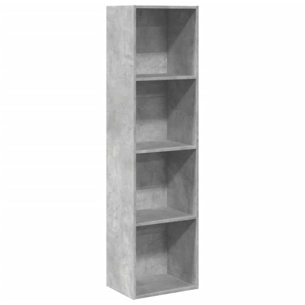 Produktbild för Bokhylla betonggrå 40x30x152 cm konstruerat trä