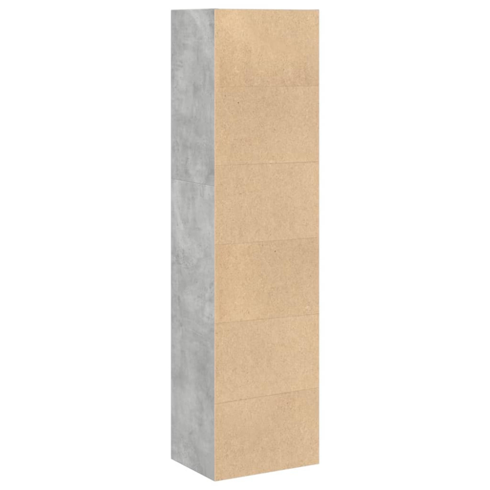 Produktbild för Bokhylla betonggrå 40x30x152 cm konstruerat trä