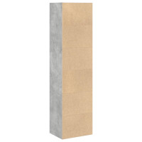 Produktbild för Bokhylla betonggrå 40x30x152 cm konstruerat trä
