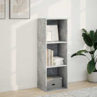 Produktbild för Bokhylla betonggrå 40x30x114 cm konstruerat trä