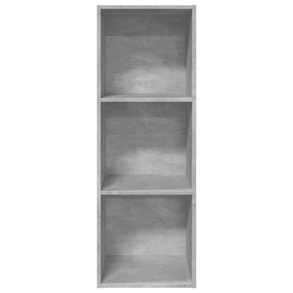 Produktbild för Bokhylla betonggrå 40x30x114 cm konstruerat trä