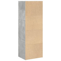 Produktbild för Bokhylla betonggrå 40x30x114 cm konstruerat trä