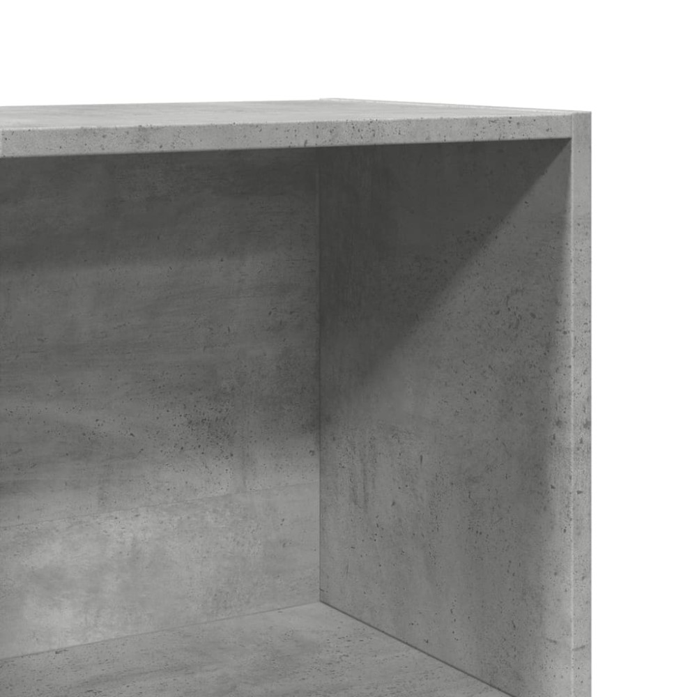 Produktbild för Bokhylla betonggrå 40x30x114 cm konstruerat trä