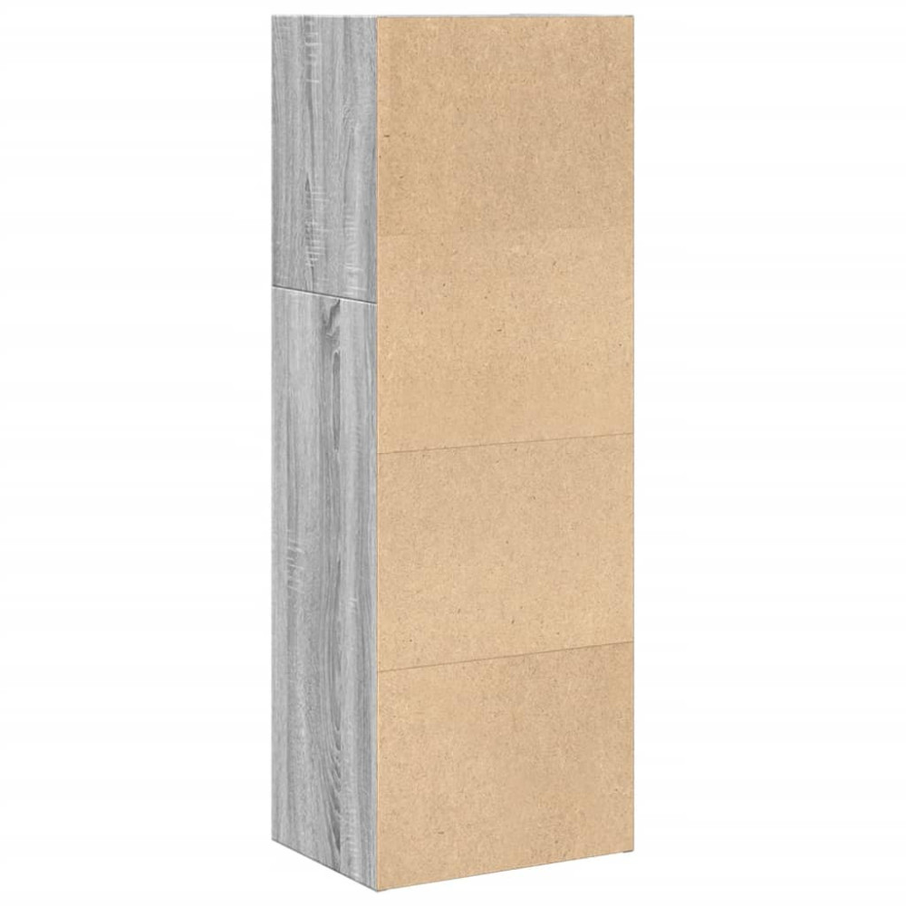 Produktbild för Bokhylla grå sonoma 40x30x114 cm konstruerat trä