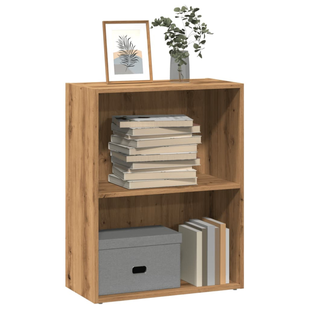 Produktbild för Bokhylla ek 60x30x77 cm konstruerat trä