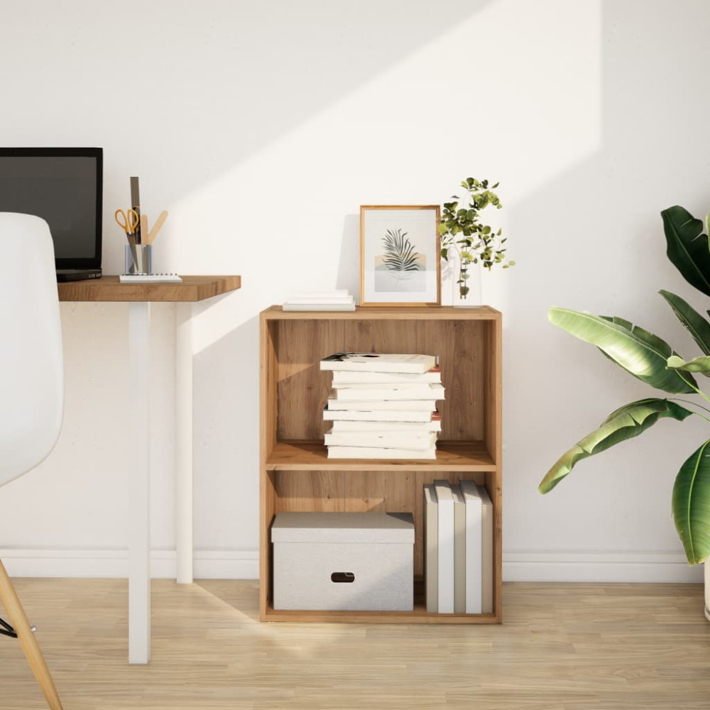 Produktbild för Bokhylla ek 60x30x77 cm konstruerat trä