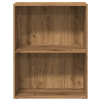 Produktbild för Bokhylla ek 60x30x77 cm konstruerat trä