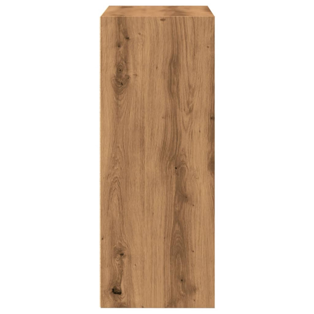 Produktbild för Bokhylla ek 60x30x77 cm konstruerat trä