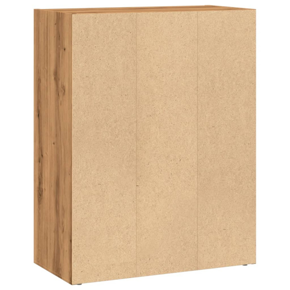 Produktbild för Bokhylla ek 60x30x77 cm konstruerat trä