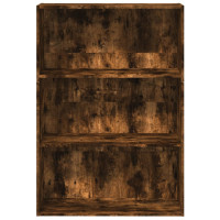 Produktbild för Bokhylla rökfärgad ek 80x30x114 cm konstruerat trä