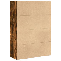 Produktbild för Bokhylla rökfärgad ek 80x30x114 cm konstruerat trä
