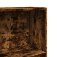 Produktbild för Bokhylla rökfärgad ek 80x30x114 cm konstruerat trä