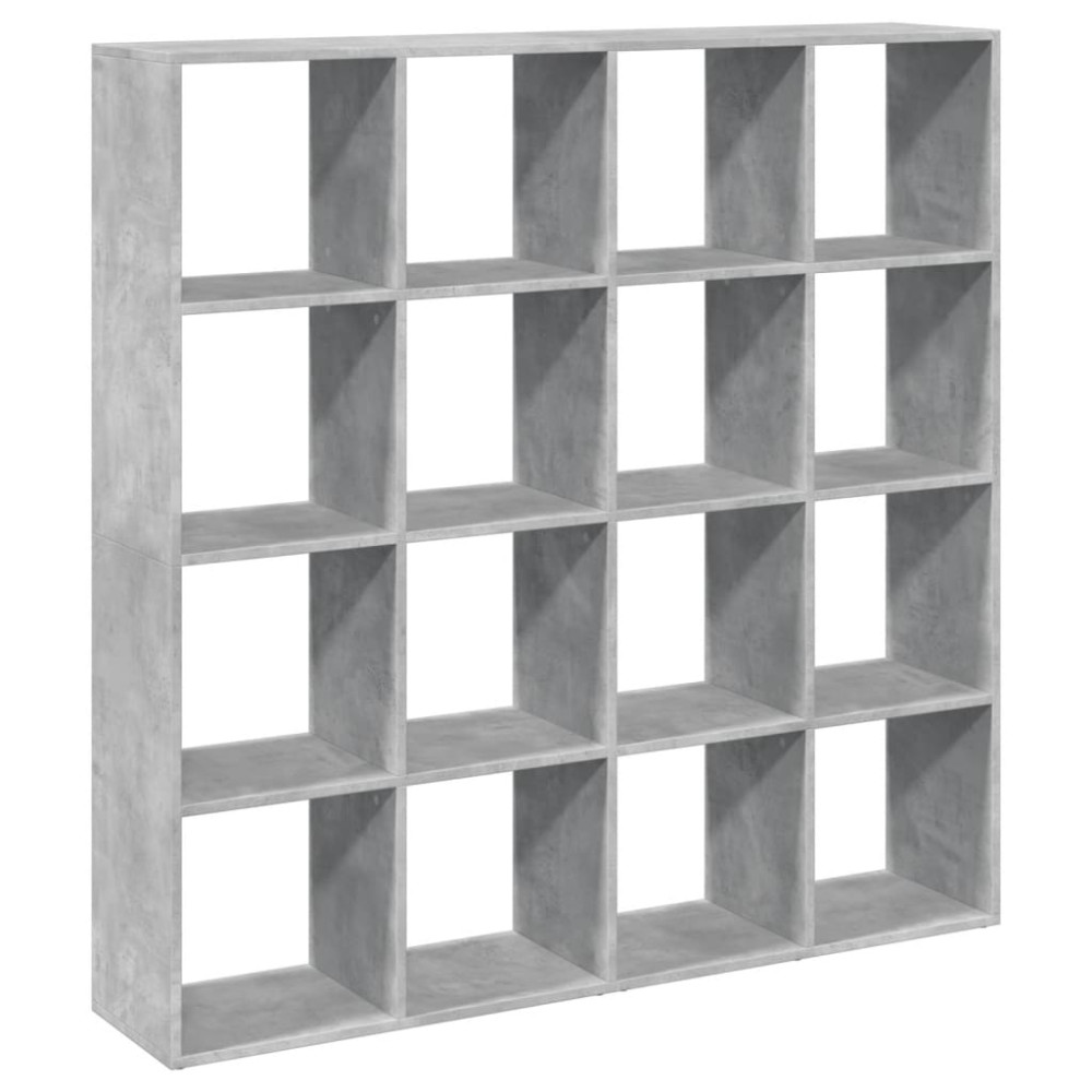 Produktbild för Bokskåp betonggrå 137,5x29x137,5 cm spånskiva