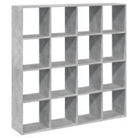 Produktbild för Bokskåp betonggrå 137,5x29x137,5 cm spånskiva