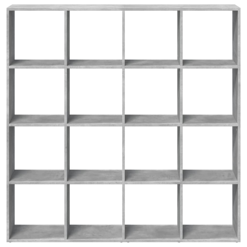 Produktbild för Bokskåp betonggrå 137,5x29x137,5 cm spånskiva