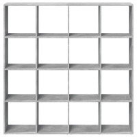 Produktbild för Bokskåp betonggrå 137,5x29x137,5 cm spånskiva