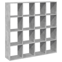 Produktbild för Bokskåp betonggrå 137,5x29x137,5 cm spånskiva