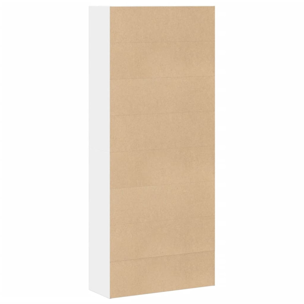 Produktbild för Bokhylla vit 80x30x189 cm konstruerat trä