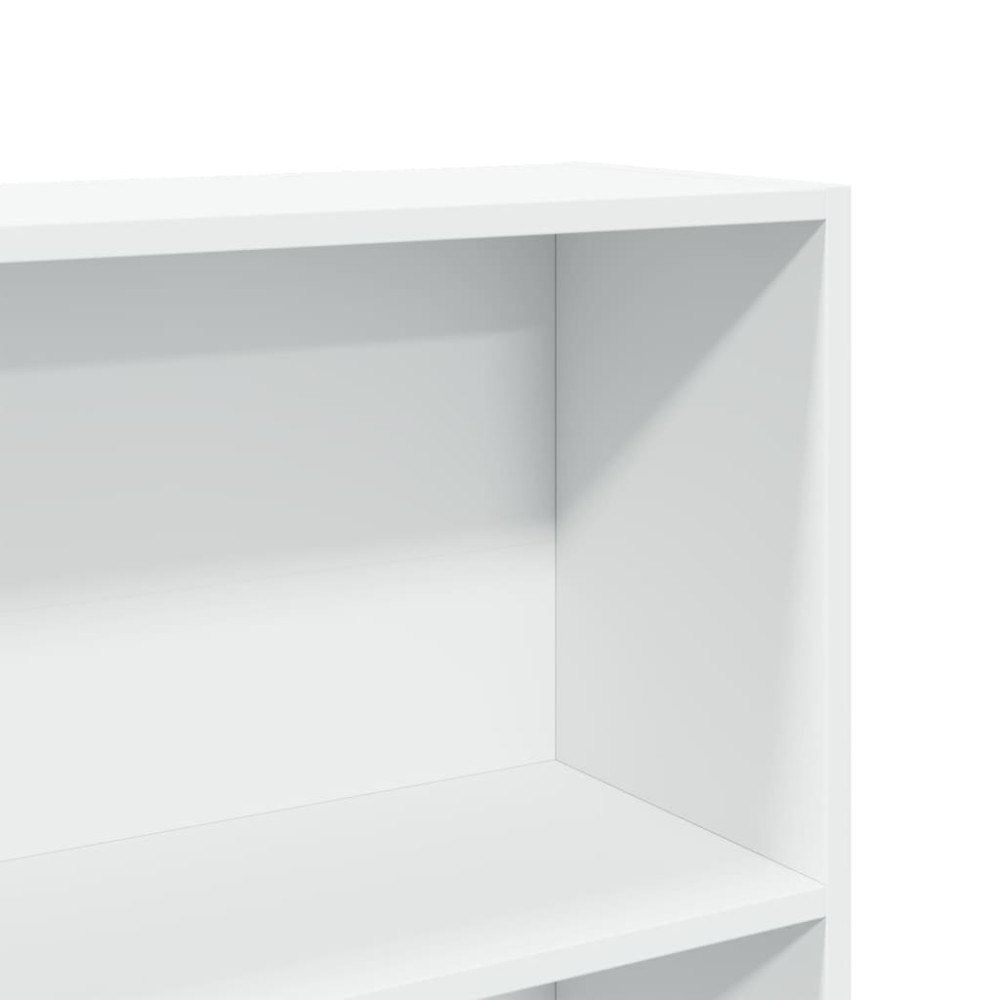 Produktbild för Bokhylla vit 80x30x189 cm konstruerat trä