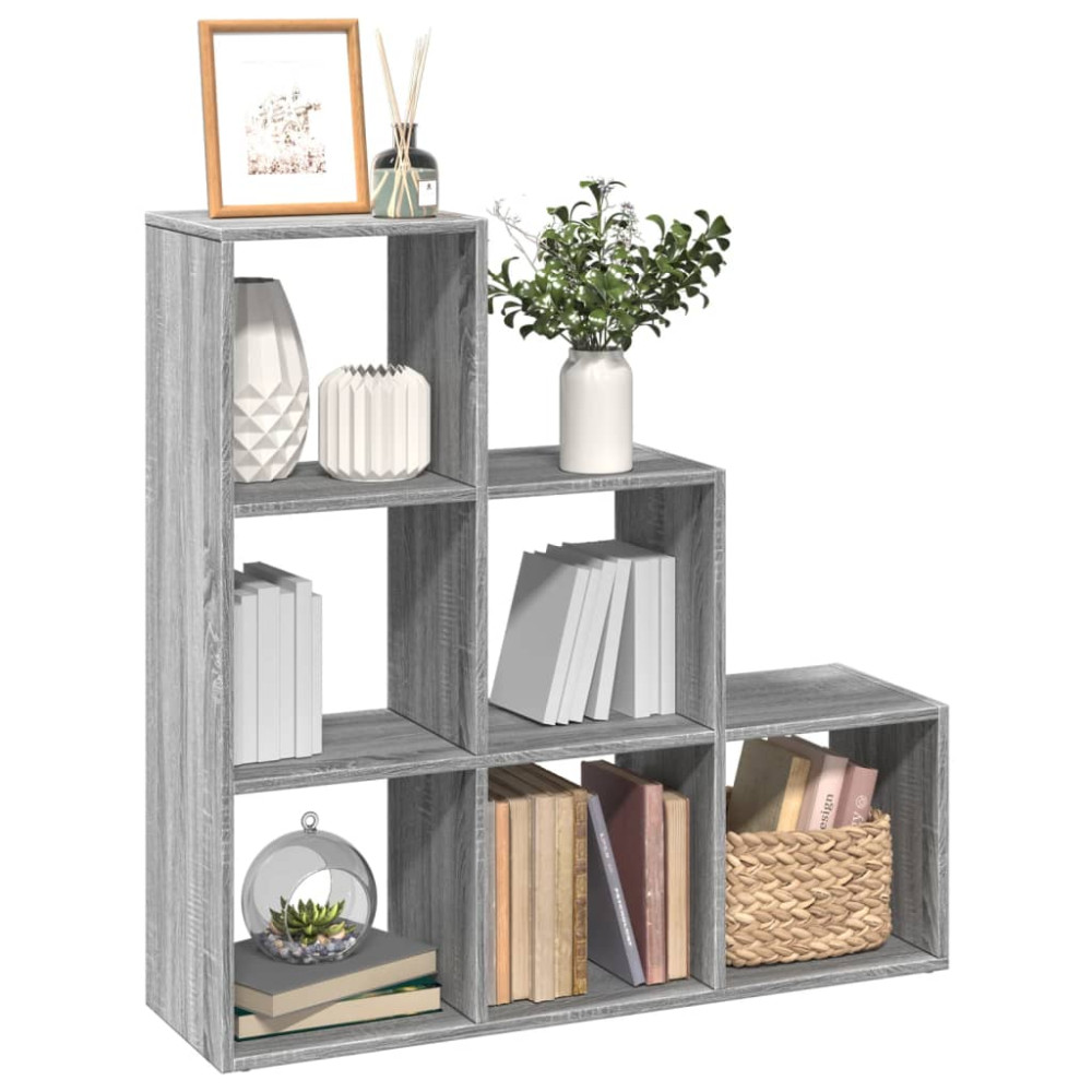 Produktbild för Bokhylla/Rumsavdelare 3 hyllplan 99x29x99 cm konstruerat trä