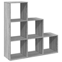 Produktbild för Bokhylla/Rumsavdelare 3 hyllplan 99x29x99 cm konstruerat trä