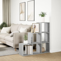 Produktbild för Bokhylla/Rumsavdelare 3 hyllplan 99x29x99 cm konstruerat trä