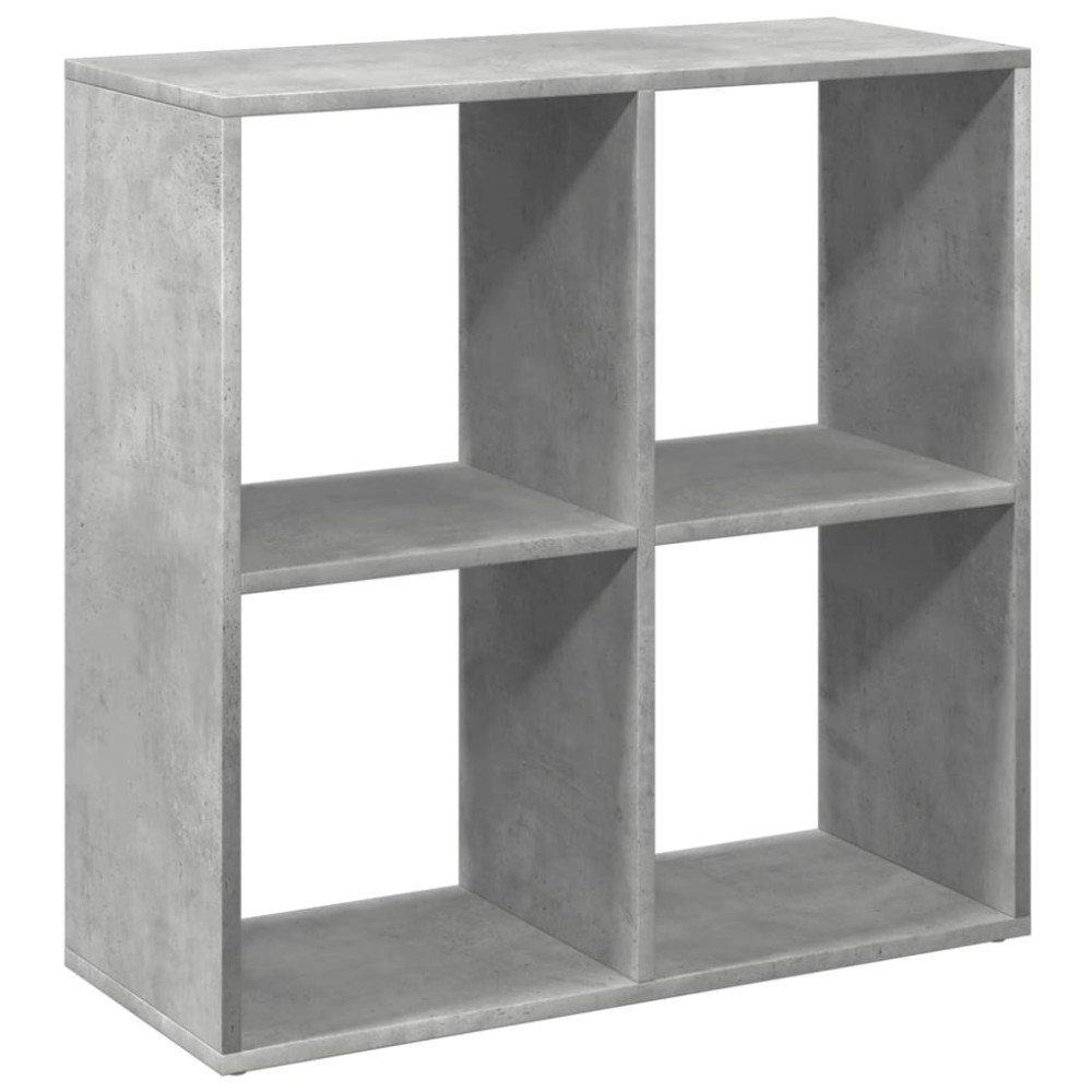 Produktbild för Bokhylla/Rumsavdelare betonggrå 69,5x29x69,5 cm konstruerat trä