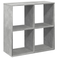 Produktbild för Bokhylla/Rumsavdelare betonggrå 69,5x29x69,5 cm konstruerat trä