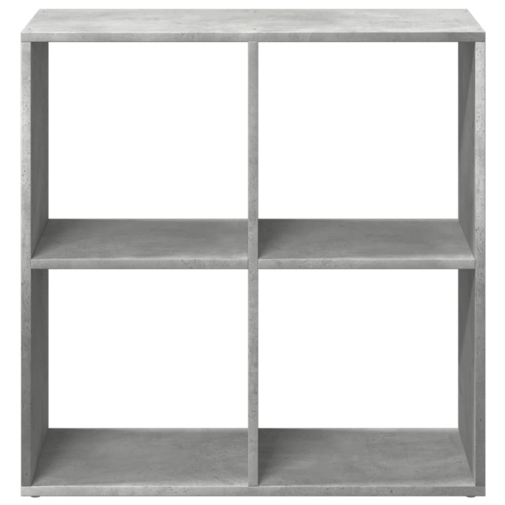 Produktbild för Bokhylla/Rumsavdelare betonggrå 69,5x29x69,5 cm konstruerat trä