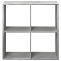 Produktbild för Bokhylla/Rumsavdelare betonggrå 69,5x29x69,5 cm konstruerat trä