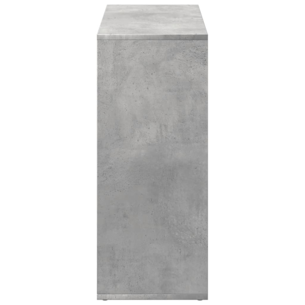 Produktbild för Bokhylla/Rumsavdelare betonggrå 69,5x29x69,5 cm konstruerat trä
