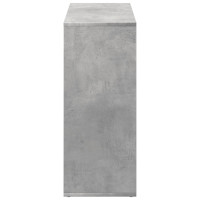 Produktbild för Bokhylla/Rumsavdelare betonggrå 69,5x29x69,5 cm konstruerat trä