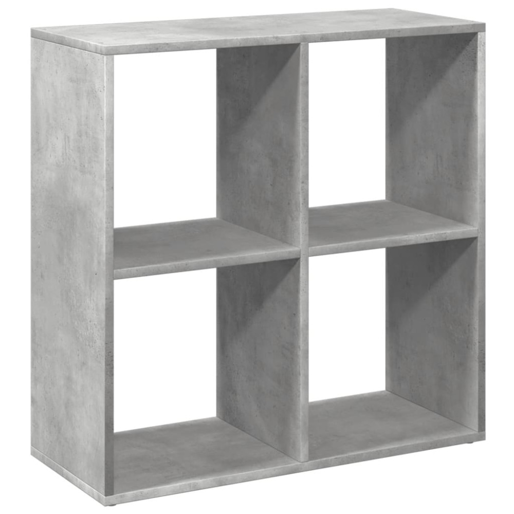 Produktbild för Bokhylla/Rumsavdelare betonggrå 69,5x29x69,5 cm konstruerat trä